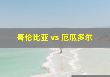 哥伦比亚 vs 厄瓜多尔